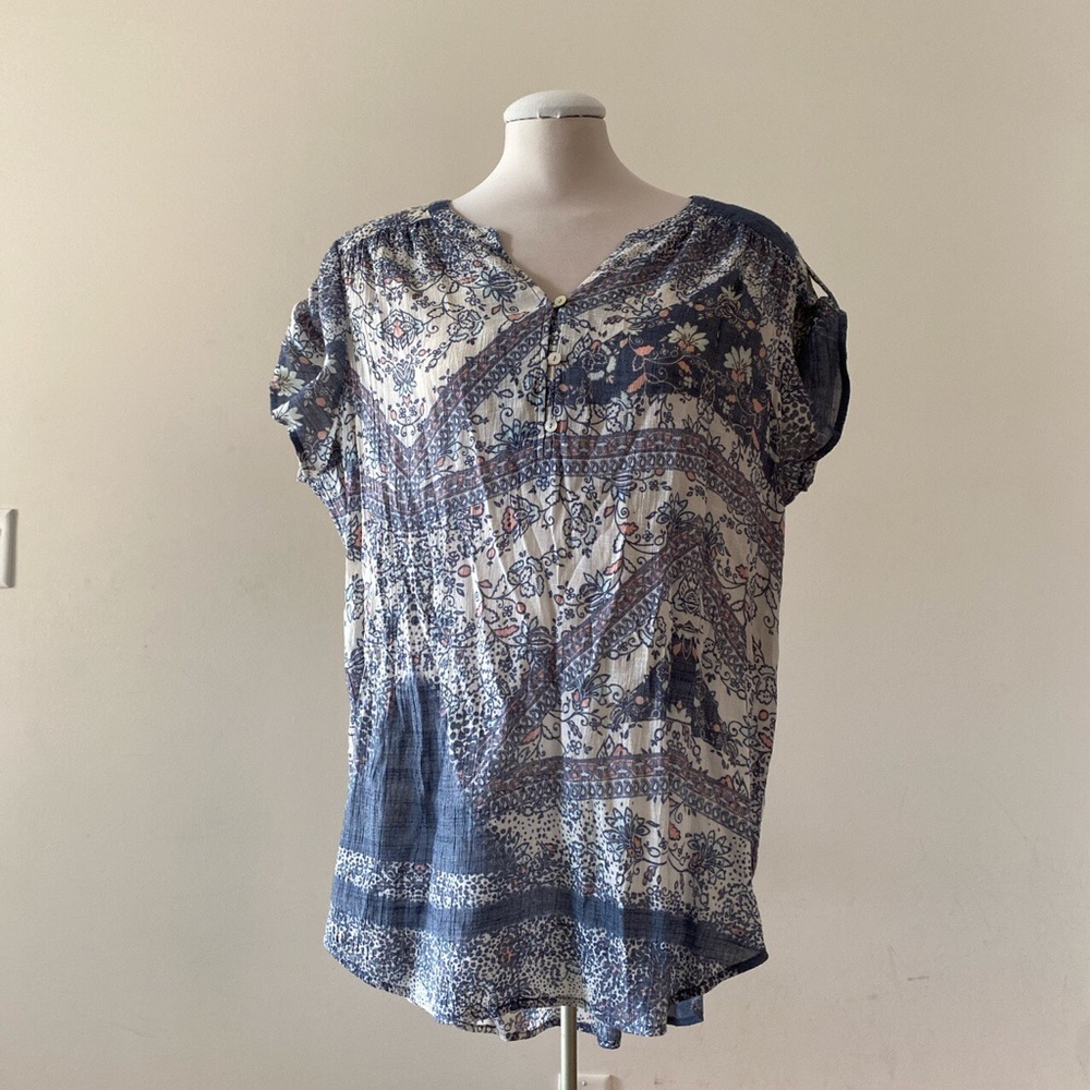 Fred David grey floral tunic